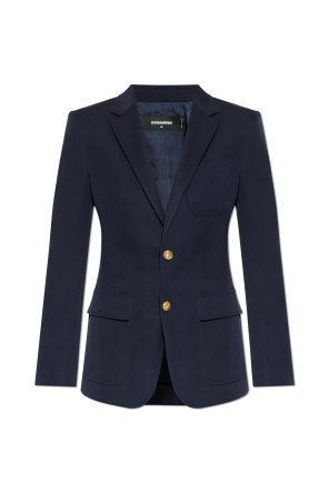 【送料&関税込】Gucci Graphite Twill Blazer Gucci Blazer with a logo-shaped pin | Women's Clothing | Vitkac